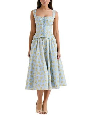 Alma King Top & Skirt Set - Blue