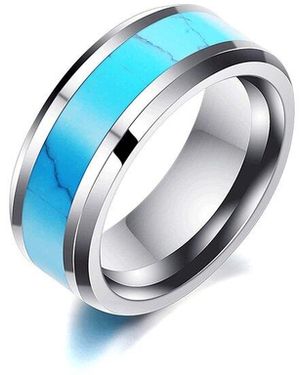 Stephen Oliver Silver Plated 18.75 Ct. Tw. Turquoise Ring - Blue
