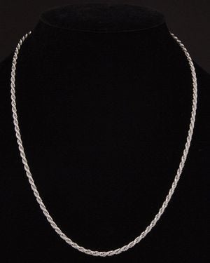 Italian Silver Necklace - Black