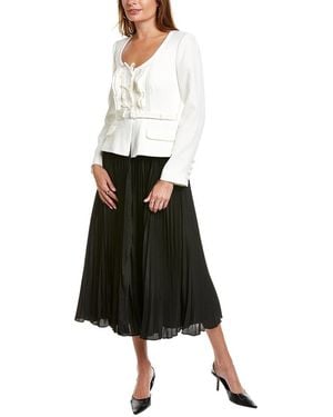 Self-Portrait Crepe Midi Dress - White