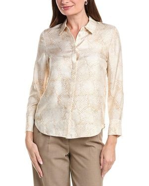 Lafayette 148 New York Scottie Blouse - Natural
