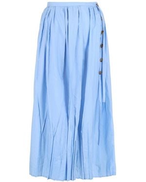 Ferragamo Silk-Blend Skirt - Blue