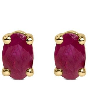 Haus of Brilliance Colorful Gemstones 14K 0.74 Ct. Tw. Ruby Stud Earrings - Purple