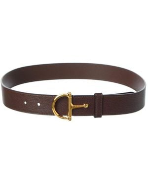 Gucci Half Horsebit Leather Belt - Brown