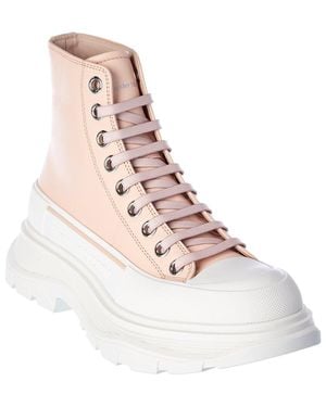 McQueen Tread Slick Canvas Boot - Pink