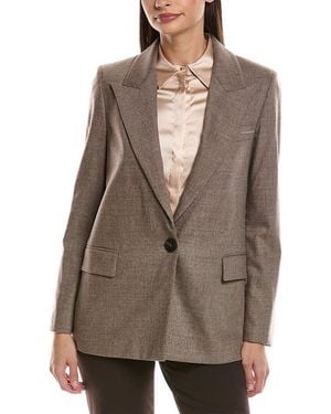 Peserico Wool & Cashmere-Blend Jacket - Brown