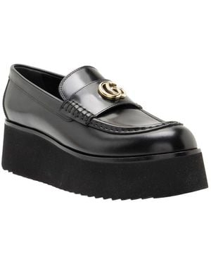 Gucci Leather GG Creeper Platform Loafer (authentic Pre-loved) - Black