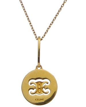 Celine Triomphe Swivel Necklace - Metallic