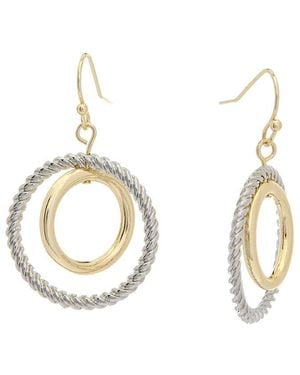 Juvell 18k Plated Drop Link Earrings - Metallic