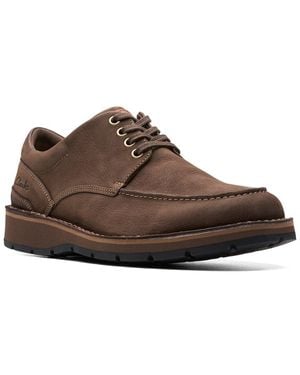 Clarks Gravelle Low Leather Shoe - Brown