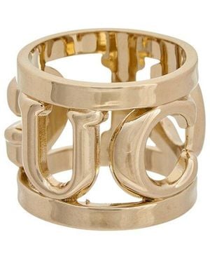 Gucci Logo Carre Ring - Metallic