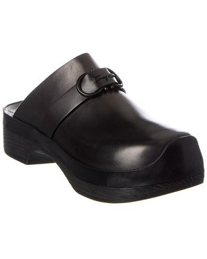 Ferragamo Nope D Leather Mule - Black