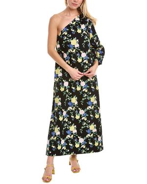 PEARL BY LELA ROSE Floral One-shoulder Dress - Green