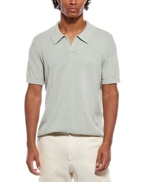 Onia Boucle Knit Johnny Polo Shirt - Gray