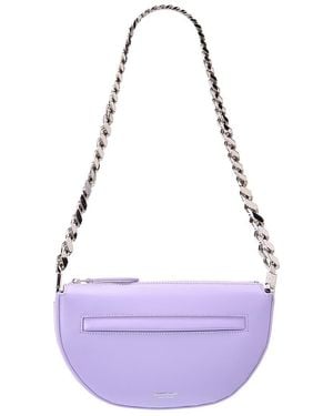 Burberry Olympia Mini Leather Shoulder Bag - Purple