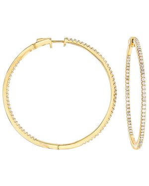 Forever Creations USA Inc. Forever Creations 14k 1.53 Ct. Tw. Diamond Inside And Out Hoops - White