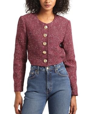 10 Crosby Derek Lam Juliette Tweed Jacket - Red