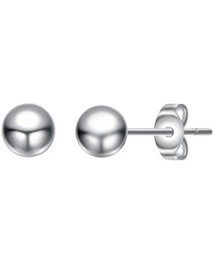Genevive Jewelry Plated Ball Earrings - Metallic