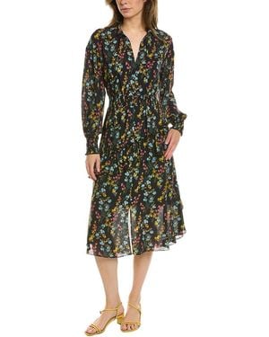 Marchesa Floral Midi Dress - Green