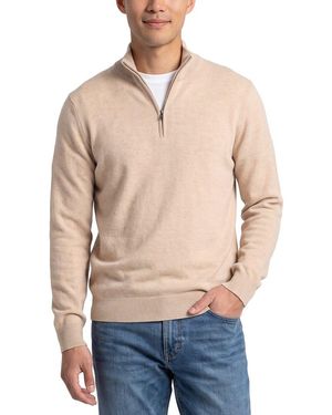 Phenix 100% Cashmere 1/4-Zip Sweater - Blue