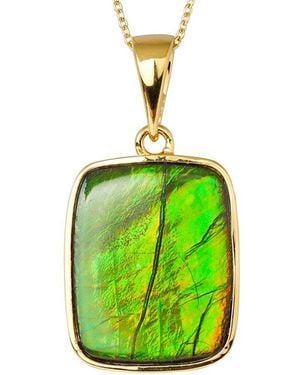 TIRAMISU 14k Over Silver 13.80 Ct. Tw. Ammolite Necklace - Green