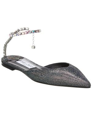 Jimmy Choo Saeda Suede Flat - Metallic