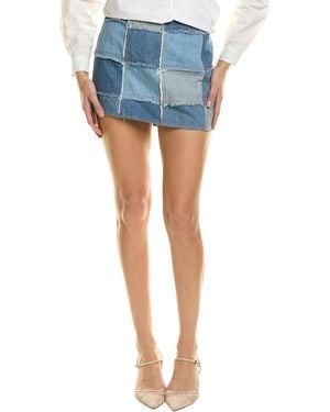 FRAME The 70's Patchwork Mini Skirt - Blue