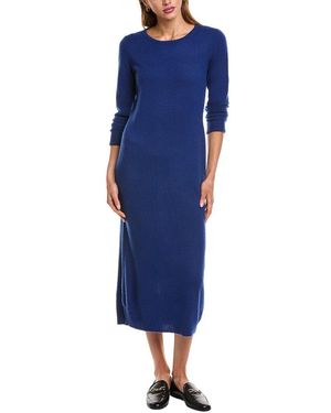 Philosophy Bateau Neck Cashmere Midi Dress - Blue