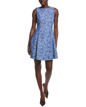 Derek Lam 10 Crosby Cayman Jacquard Dress - Blue