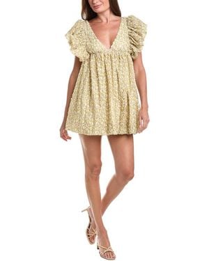Marion Floral Mini Dress - Yellow