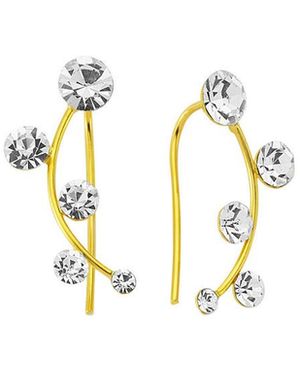 Amorium 18K Plated Cz Scattered Ear Cuffs - Metallic