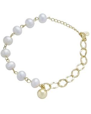 Belpearl Silver Pearl Bracelet - Metallic