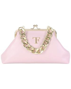 Tiffany & Fred Paris Iconic Leather Frame Clutch - Pink