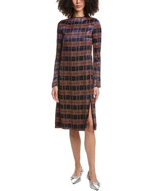 3.1 Phillip Lim Hester Plaid Devore Silk-blend Sheath Dress - Red