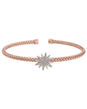 Meshmerise 18K Over 0.15 Ct. Tw. Diamond Mesh Bangle Bracelet - White