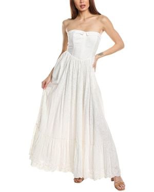 Hemant & Nandita Corseted Maxi Dress - White