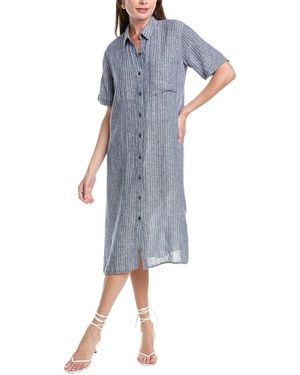 Eileen Fisher Linen Shirt Dress - Blue