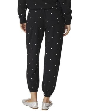 Splendid Love Lounge Embroidered Jogger - Black