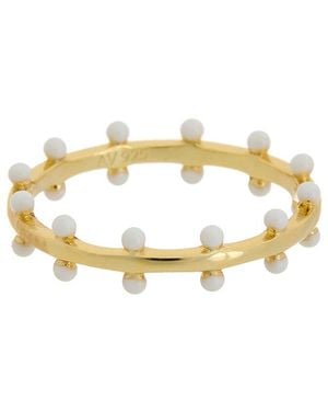 Argento Vivo 14k Plated Bead Ring - Metallic