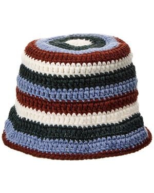 KHAITE Kam Striped Cashmere Bucket Hat - Multicolor