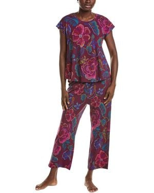 Johnny Was 2Pc The Bobbie Crop Set - Red