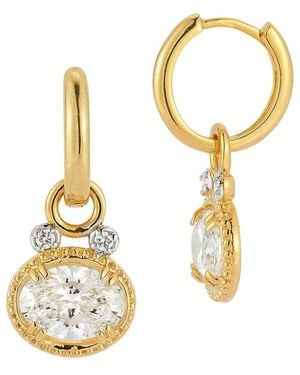 Reiss 14K 4.14 Ct. Tw. Lab-Grown Diamond Hoop Earrings - Metallic
