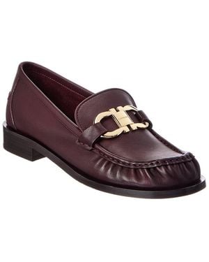 Ferragamo Maryan Leather Loafer - Red