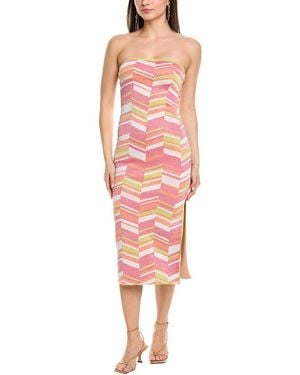 MILLY Tube Midi Dress - Red