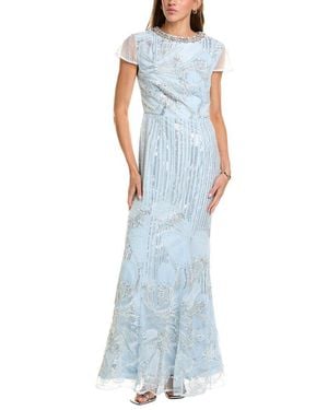 Elliatt Anabelle Cap Sleeve Gown - Blue