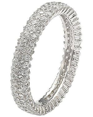 Suzy Levian CZ Jewelry Suzy Levian Silver Cz Eternity Ring - White
