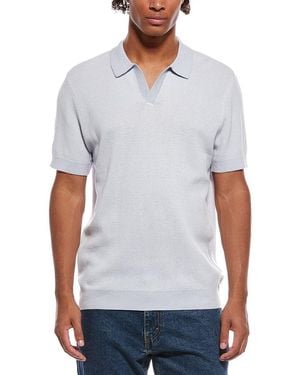 Onia Textured Johnny Collar Polo Shirt - White
