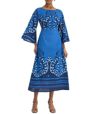AMINA GLAM Midi Dress - Blue