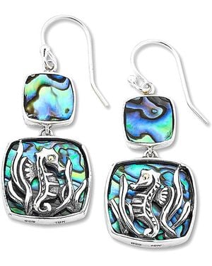 Samuel B. Jewellery & 18K Abalone Seahorse Earrings - Blue