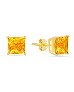 MaxColor 14k 2.80 Ct. Tw. Citrine Studs - Yellow